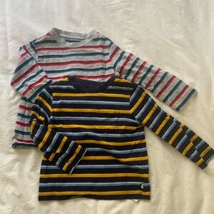Pack of 2 Baby Gap 100% cotton striped long sleeve with pocket 2T